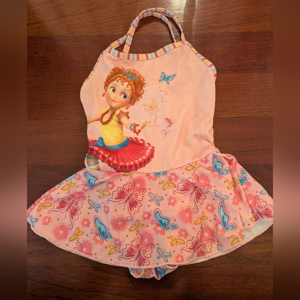Disney Pink and Yellow Bathing suit with Whimsical Design